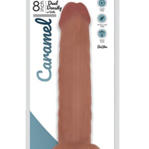 Easy Riders 8" Slim Bioskin Dong With Balls Caramel