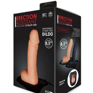 Erection Assistant Hollow Strap On 8.5" Flesh Strap-On