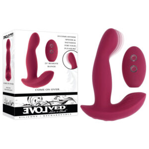 Evolved Come On Over Burgundy Red G-Spot Vibrator with Remote