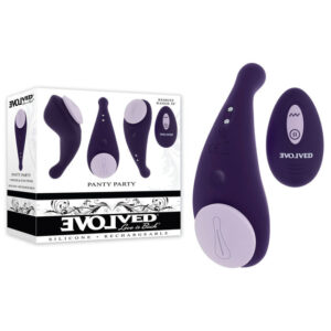 Evolved PANTY PARTY - Purple USB Rechargeable Panty Vibrator with Remote Control Evolved PANTY PARTY - Purple USB Rechargeable Panty Vibrator with Remote Control