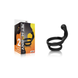 Excellent Power Jet Horny Silicone Cock Cage 2 Cock Ring