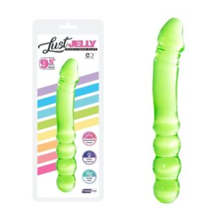 Excellent Power Lust Jelly PVC 9.5 Double Dong - Green