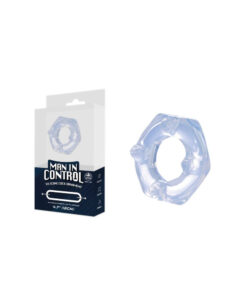 Excellent Power Man In Control Silicone Cock Ornament Transparent Cock Ring (642319)