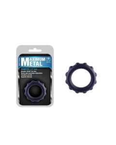 Excellent Power Maximum Metal Silicone Ornament With Metal Ball Cock Ring (643811)