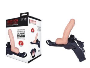Excellent Power Silicone Hollow Adjustable Strap On Dildo 8" Strap-On