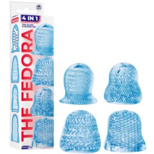 Excellent Power The Fedora 4 Set Masturbator Sleeves Blue Cock Ring