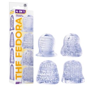 Excellent Power The Fedora 4 Set Masturbator Sleeves Transparent Cock Ring