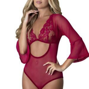 Exposed 3/4 Sleeve Playsuit - Women's Lingerie | Adam & Eve
