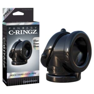 Fantasy C-ringz Rock Hard Cock Pipe - Black Cock & Ball Rings Fantasy C-ringz Rock Hard Cock Pipe - Black Cock & Ball Rings