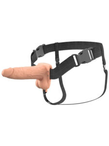 Fantasy X-Tensions Elite 6 in. Vibrating Hollow Silicone Strap-On Light
