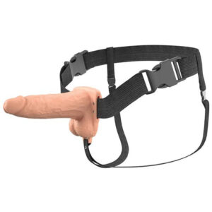 Fantasy X-Tensions Elite 6 in. Vibrating Hollow Silicone Strap-On Light
