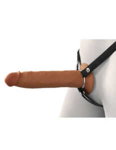 Fantasy X-Tensions Elite 9 in. Silicone Hollow Strap-On Dual Density Brown