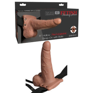 Fetish Fantasy Series 6'' Hollow Rechargeable Strap-On with Balls