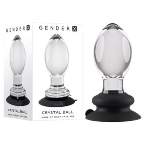 Gender X Crystal Ball 13.6cm Clear ABS Butt Plug with Suction Base