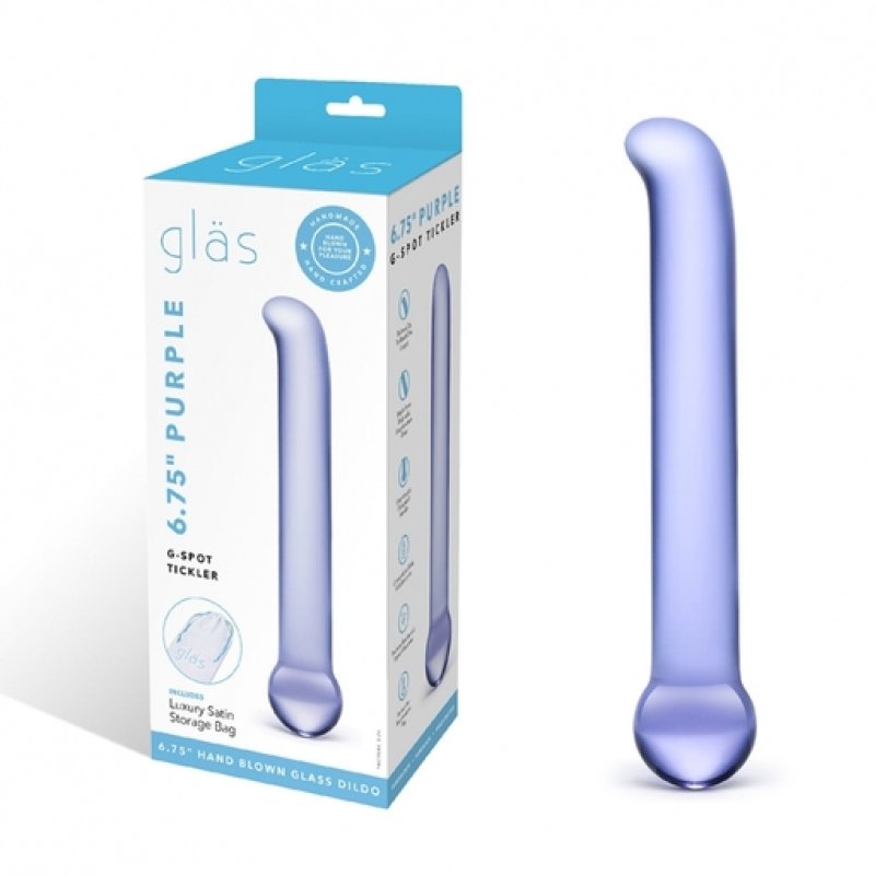 Glas 6.75" Purple G-Spot Tickler Dildo