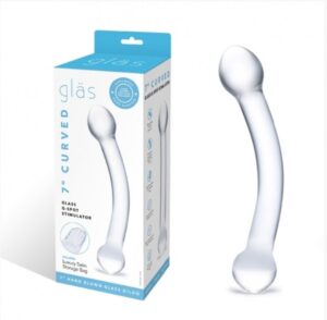 Glas 7" Curved G Spot Stimulator Dildo