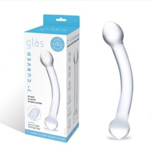 Glas 7" Curved G Spot Stimulator Dildo