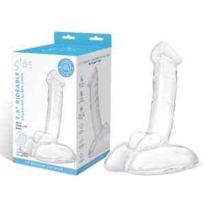 Glas 7.5" Rideable Standing Cock With Stability Base Dildo