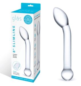 Glas 8" Slimline Glass G-Spot Dildo with Bulbous Tip