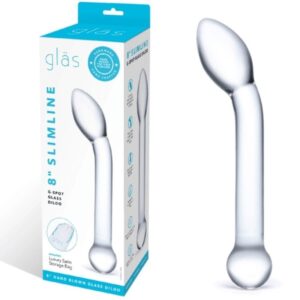 Glas 8" Slimline Glass G-Spot Dildo with Bulbous Tip