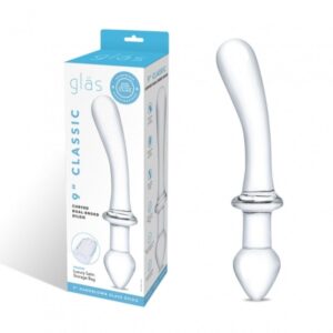 Glas 9" Classic Curved Dual-Ended Dildo