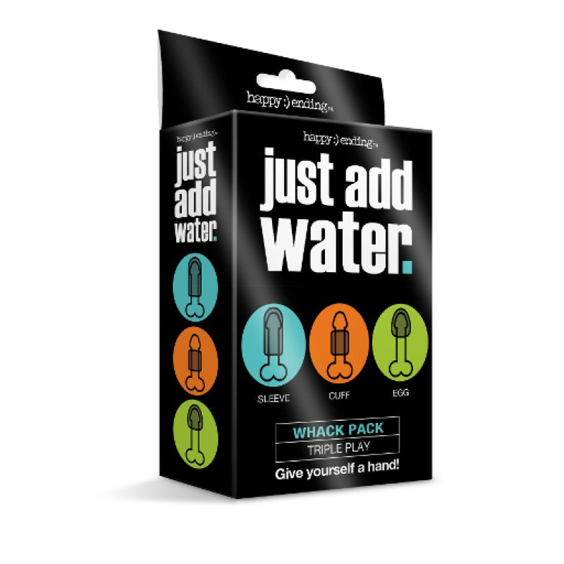 Global Novelties Happy Ending Just Add Water Whack Pack Triple Play Masturbator