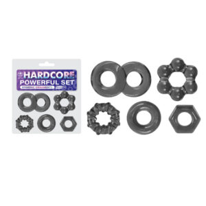 Hardcore Powerful Smoke Cock Ring Set of 7