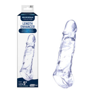 Ice Crystals 1.5 Inch Length Enhancer - Clear 1.5 Inch Penis Extension Sleeve Ice Crystals 1.5 Inch Length Enhancer - Clear 1.5 Inch Penis Extension Sleeve