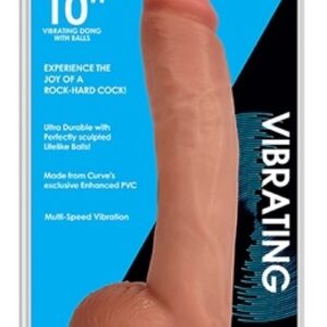 Jock 10" Vibrating Dong With Balls Vanilla
