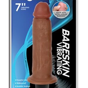 Jock 7" Bareskin Vibrating Dong No Balls latte