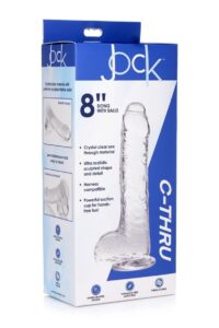 Jock C-Thru 8" Clear with Balls Dildo Jock C-Thru 8" Clear with Balls Dildo