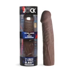 Jock Extra Long 3" Penis Extension Sleeve - Dark Cock Ring