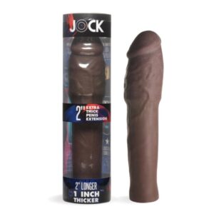 Jock Extra Thick 2" Penis Extension Sleeve - Dark Cock Ring