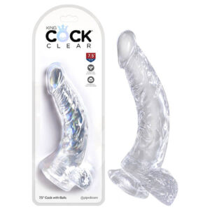 King Cock Clear 7.5'' Cock with Balls King Cock Clear 7.5'' Cock with Balls