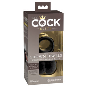 King Cock Elite Swinging Silicone Balls - Black Cock Ring King Cock Elite Swinging Silicone Balls - Black Cock Ring