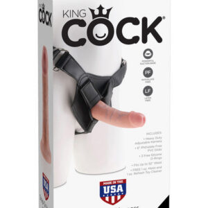 King Cock Strap-on Harness w/ 6 inches Cock Flesh