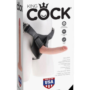 King Cock Strap-on Harness with 7 inches Cock Flesh Dildo