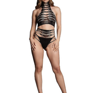Le' Desir Shade Carpo Two Piece with Turtleneck, Crop Top and Panty