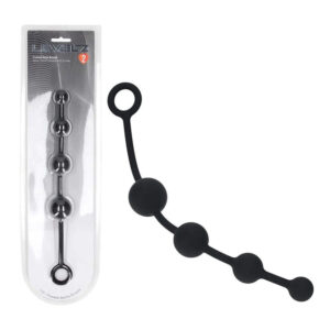 LEVELZ Curved Silicone Anal Beads - Black - Black 29.5 cm Anal Beads LEVELZ Curved Silicone Anal Beads - Black - Black 29.5 cm Anal Beads