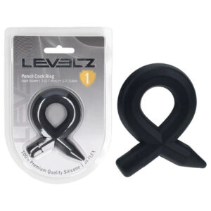 LEVELZ Pencil Liquid Silicone Cock Ring - Black Cock Ring