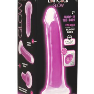Lollicock 7" Glow-in-the-Dark Silicone Dildo Purple