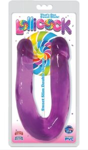 Lollicock Sweet Slim Double Dipper Grape Dildo