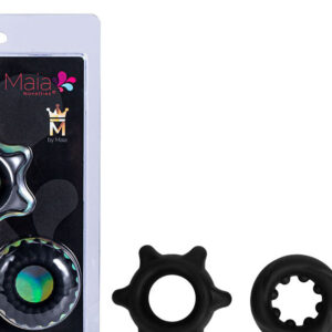 Maia MANZO - Black Silicone Cock Rings - Set of 3