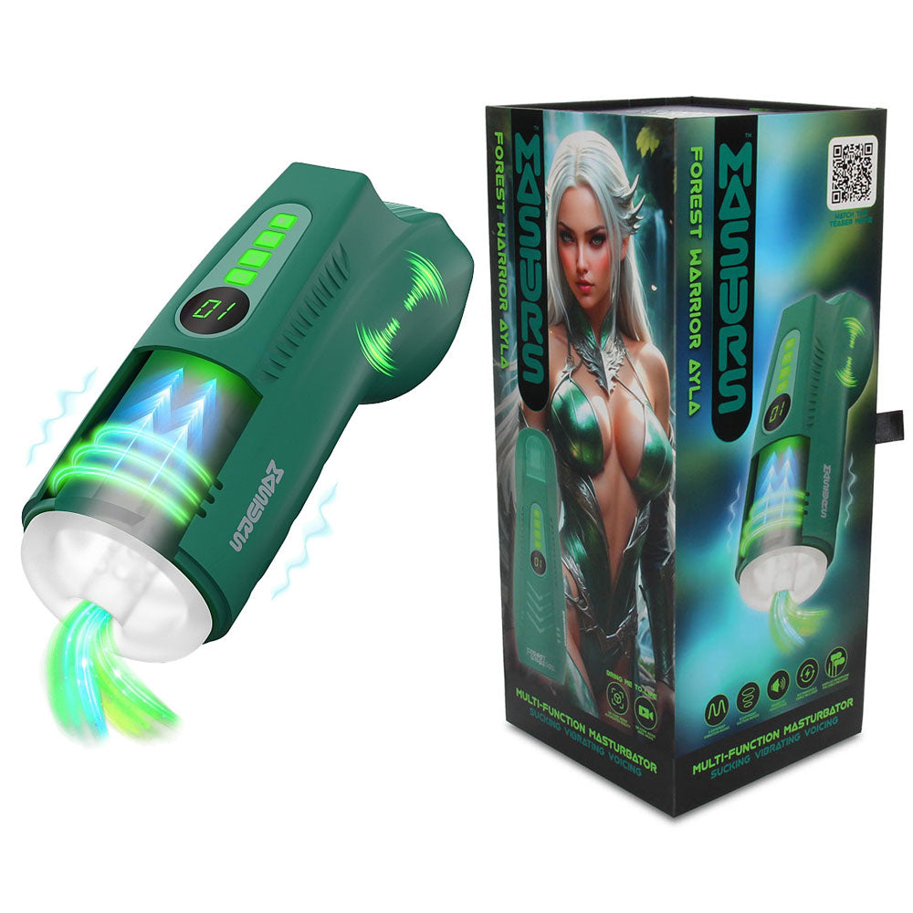 MASTURS Ayla AR Auto Stroker - Rechargeable Sucking & Vibrating