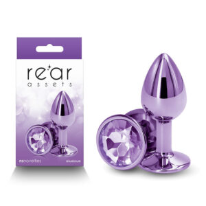 NS Novelties Rear Assets Jewelled Butt Plug - Small - Purple