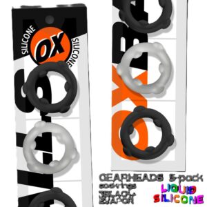 Oxballs Gearheads 5-pack spinner rings Black/vapor