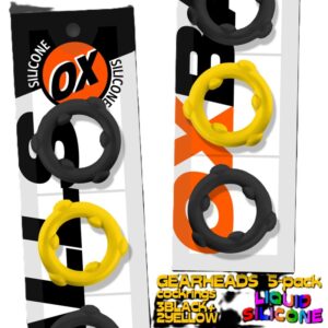 Oxballs Gearheads 5-pack spinner rings Yellow/black