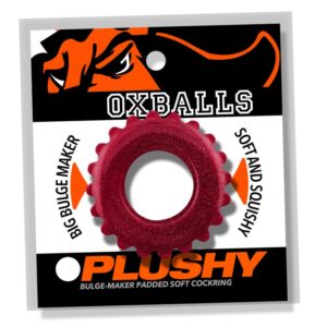 Oxballs Plushy Single Cock Ring Cherry Lips