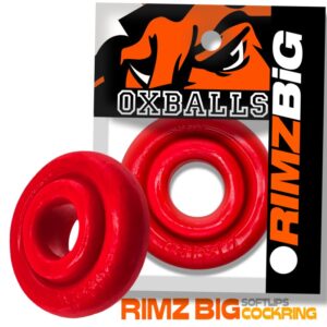 Oxballs Rimz Big Single Ring Comfort Cockring - Red