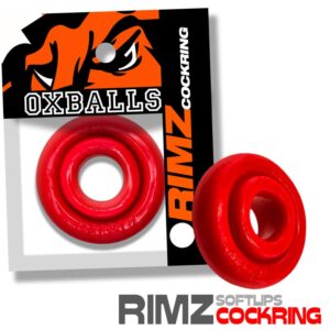 Oxballs Rimz Single Ring Comfort Cockring - Red